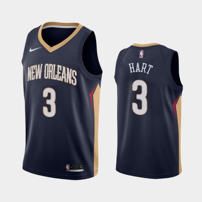 New Orleans Pelicans #3 Josh Hart Navy 2019-20 Icon баскетбольная майка NBA