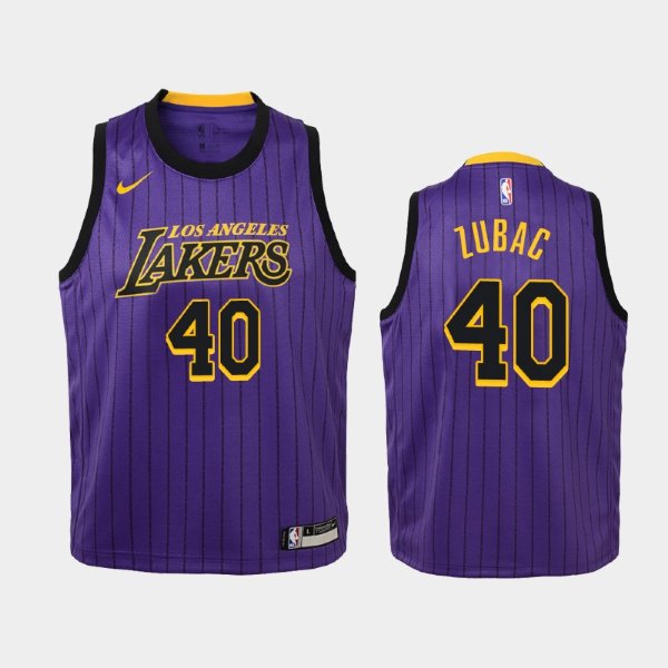 детская Los Angeles Lakers Ivica Zubac #40 Purple 2018-19 City баскетбольная майка NBA