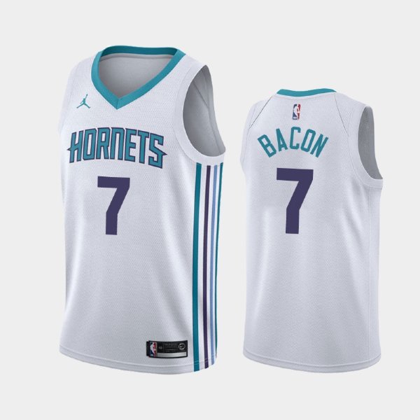 Charlotte Hornets #7 Dwayne Bacon White 2019 Association баскетбольная майка NBA