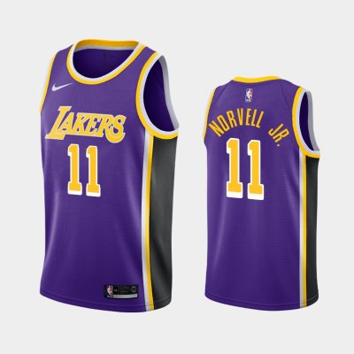 Los Angeles Lakers Zach Norvell Jr. #11 Purple 2019-20 Statement баскетбольная майка NBA