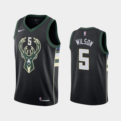 Milwaukee Bucks Statement #5 D.J. Wilson Black 2019 баскетбольная майка NBA