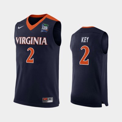 NCAA Virginia Cavaliers #2 Braxton Key Navy 2019 Final Four баскетбольная майка NBA