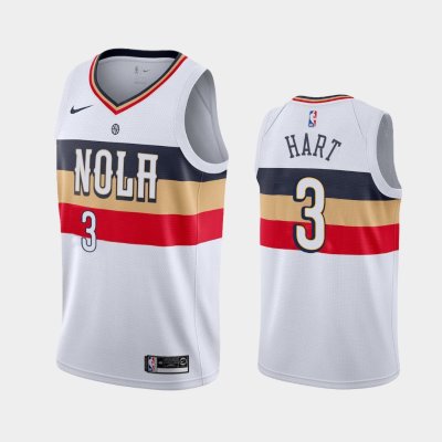 New Orleans Pelicans #3 Josh Hart White 2019-20 Earned баскетбольная майка NBA