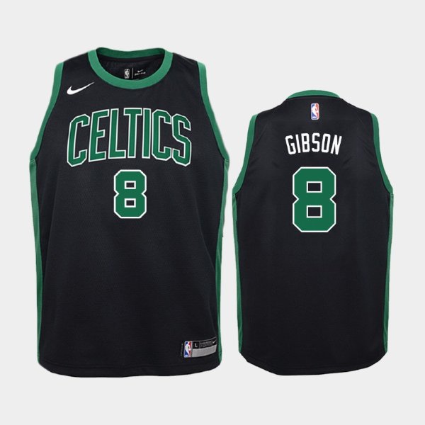 детская Boston Celtics Statement #8 Jonathan Gibson Black 2019 баскетбольная майка NBA