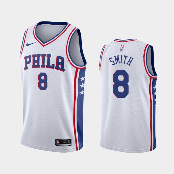 Philadelphia 76ers Association #8 Zhaire Smith White 2019 баскетбольная майка NBA