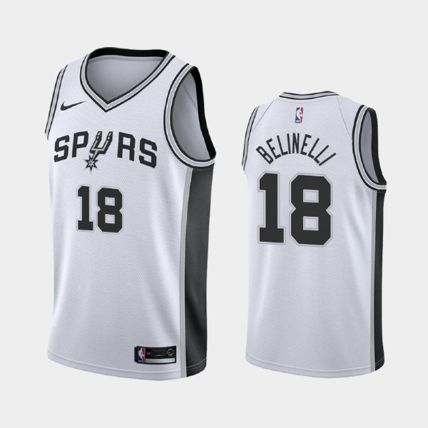 San Antonio Spurs #18 Marco Belinelli White 2019 Association баскетбольная майка NBA