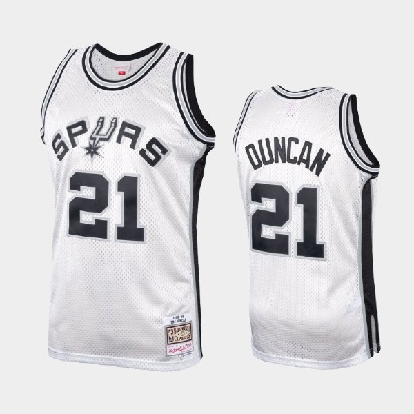 San Antonio Spurs #21 Tim Duncan Platinum Hardwood Classics баскетбольная майка NBA