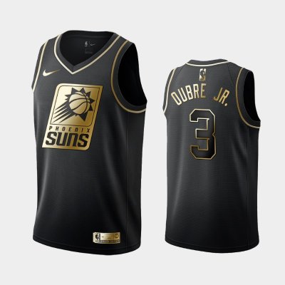 Phoenix Suns #3 Kelly Oubre Jr. Black Golden Logo баскетбольная майка NBA