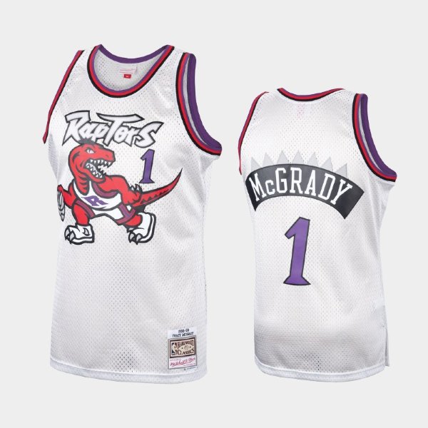 Toronto Raptors #1 Tracy McGrady Platinum Hardwood Classics баскетбольная майка NBA