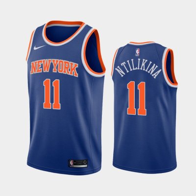 New York Knicks Icon #11 Frank Ntilikina Blue 2019 баскетбольная майка NBA