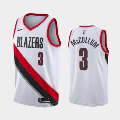 Portland Trail Blazers #3 C.J. McCollum White 2019 Association баскетбольная майка NBA
