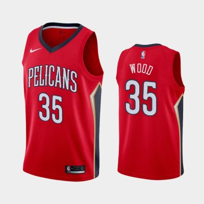 New Orleans Pelicans #35 Christian Wood Red 2018-19 Statement баскетбольная майка NBA