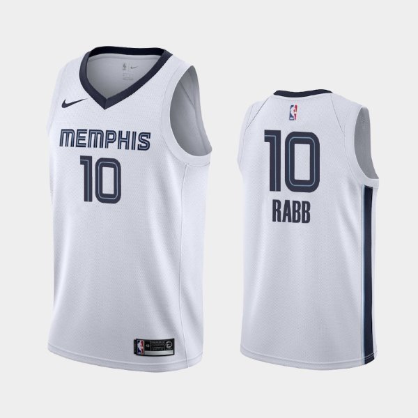 Memphis Grizzlies Association #10 Ivan Rabb White 2019 баскетбольная майка NBA