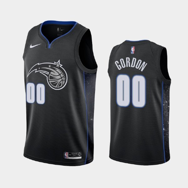 Orlando Magic #00 Aaron Gordon Black 2018-19 City баскетбольная майка NBA