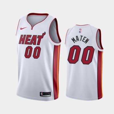 Miami Heat Association #00 Yante Maten White 2019 баскетбольная майка NBA