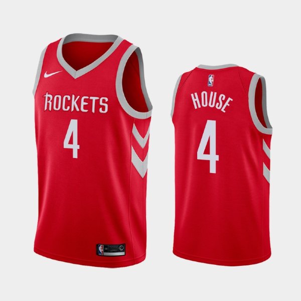 Houston Rockets #4 Danuel House Red 2019 Icon баскетбольная майка NBA