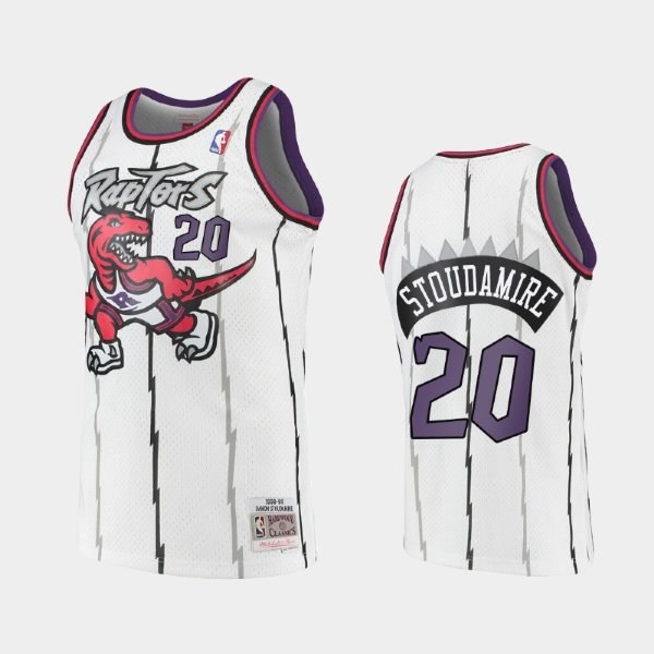 майка баскетбольная 1996 Toronto Raptors #20 Damon Stoudamire White Hardwood Classics баскетбольная майка NBA