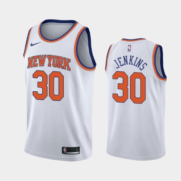 New York Knicks #30 John Jenkins White 2019 Association баскетбольная майка NBA